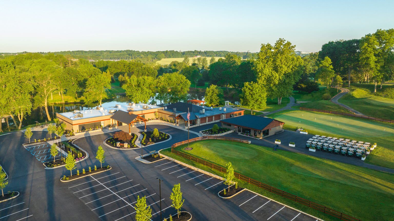 Pro shop, new electric cart fleet, free parking and Wild Turkey Grill